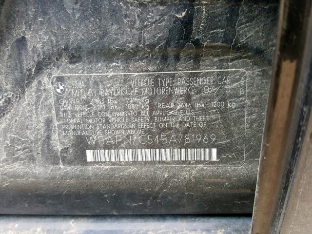 WBAPN7C54BA781969 - 2011 BMW 335 D BLACK photo 10