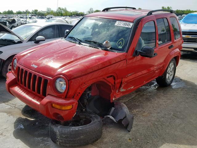 1J4GK58K84W148051 - 2004 JEEP LIBERTY LI RED photo 2