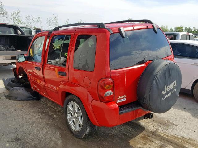 1J4GK58K84W148051 - 2004 JEEP LIBERTY LI RED photo 3