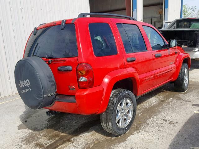 1J4GK58K84W148051 - 2004 JEEP LIBERTY LI RED photo 4