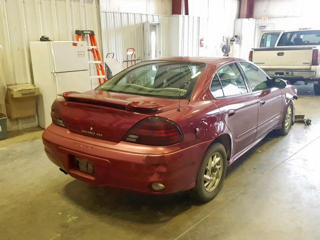 1G2NE52FX5M227075 - 2005 PONTIAC GRAND AM S MAROON photo 4