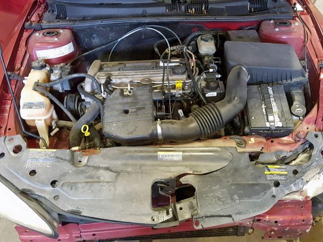 1G2NE52FX5M227075 - 2005 PONTIAC GRAND AM S MAROON photo 7