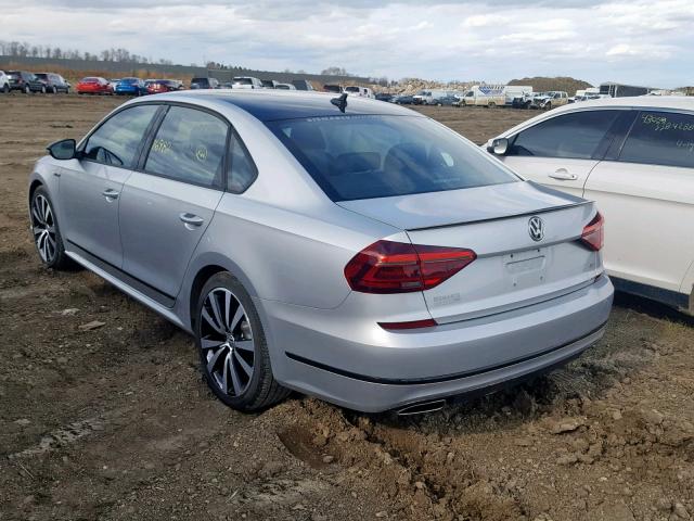 1VWJM7A32JC032472 - 2018 VOLKSWAGEN PASSAT GT SILVER photo 3