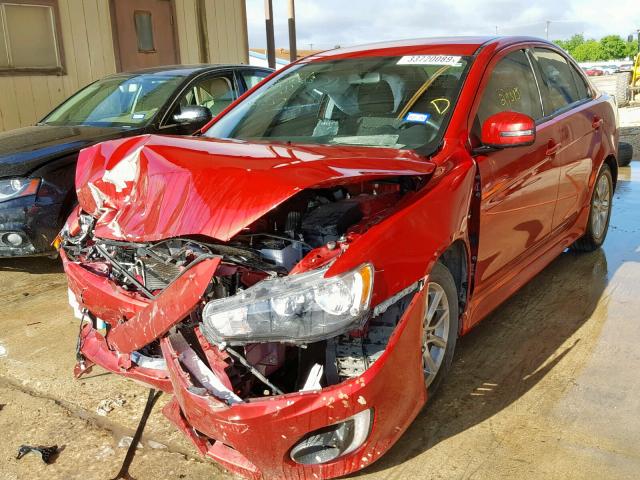 JA32U2FU1GU001551 - 2016 MITSUBISHI LANCER ES RED photo 2