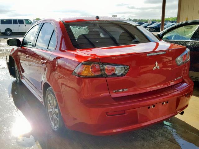 JA32U2FU1GU001551 - 2016 MITSUBISHI LANCER ES RED photo 3