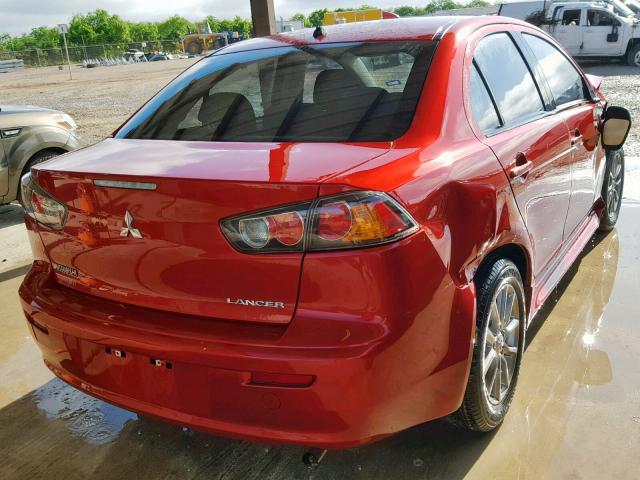 JA32U2FU1GU001551 - 2016 MITSUBISHI LANCER ES RED photo 4