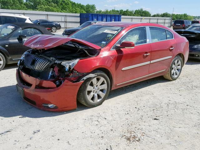 1G4GL5E3XDF130145 - 2013 BUICK LACROSSE BURGUNDY photo 2