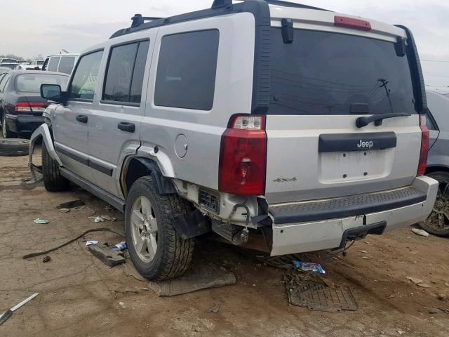 1J8HG48N76C318297 - 2006 JEEP COMMANDER SILVER photo 3