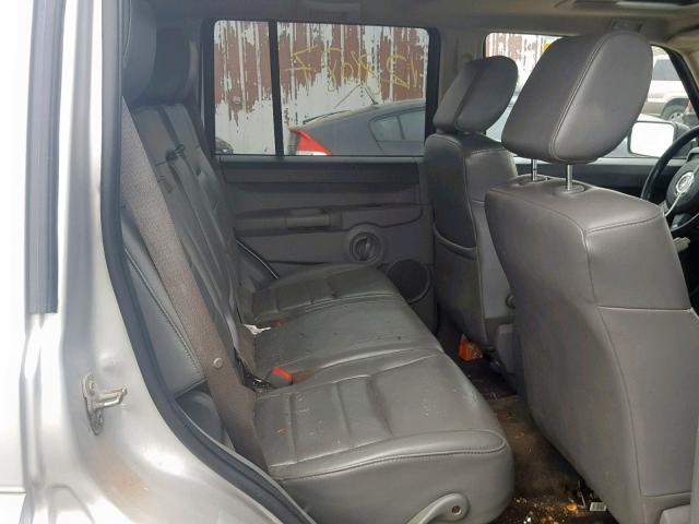 1J8HG48N76C318297 - 2006 JEEP COMMANDER SILVER photo 6