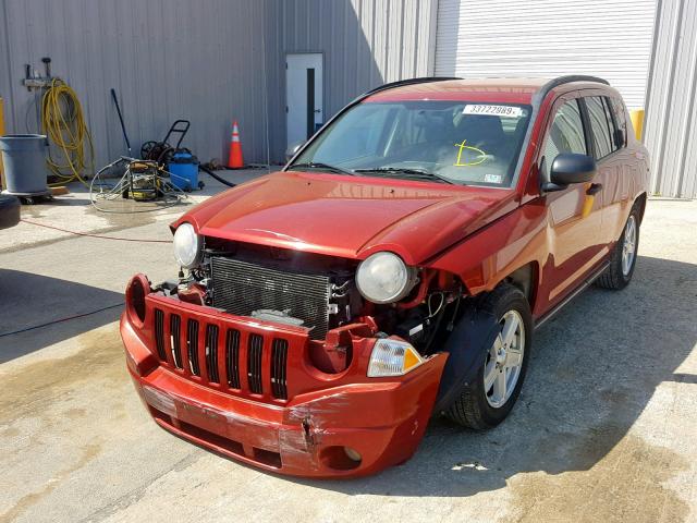 1J8FF47W27D170950 - 2007 JEEP COMPASS RED photo 2