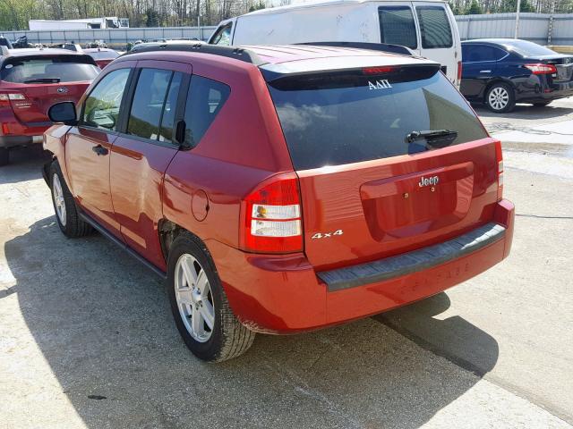 1J8FF47W27D170950 - 2007 JEEP COMPASS RED photo 3