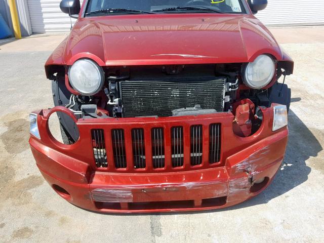 1J8FF47W27D170950 - 2007 JEEP COMPASS RED photo 9