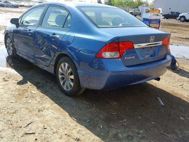 19XFA1F99AE006004 - 2010 HONDA CIVIC EXL BLUE photo 3