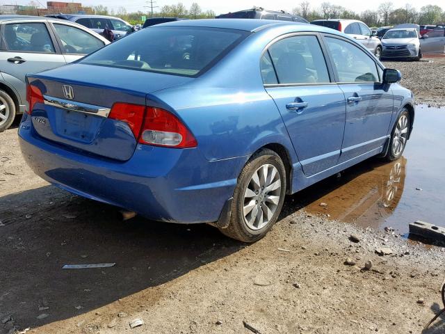 19XFA1F99AE006004 - 2010 HONDA CIVIC EXL BLUE photo 4