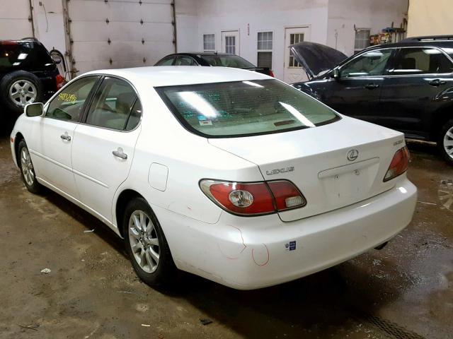 JTHBA30G745004235 - 2004 LEXUS ES 330 WHITE photo 3