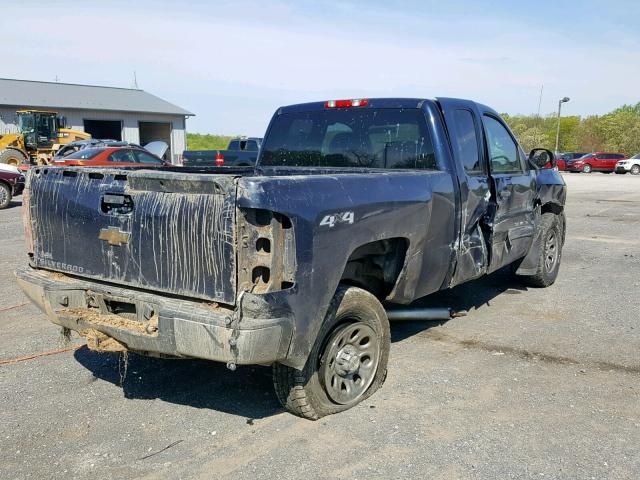 2GCEK19C481100377 - 2008 CHEVROLET SILVERADO BLUE photo 4