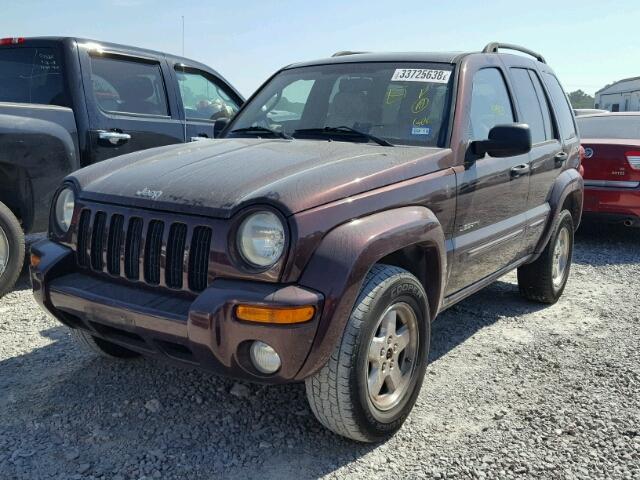 1J8GL58K14W229419 - 2004 JEEP LIBERTY LI PURPLE photo 2