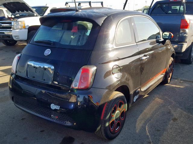 3C3CFFGE7FT527260 - 2015 FIAT 500 ELECTR BLACK photo 4