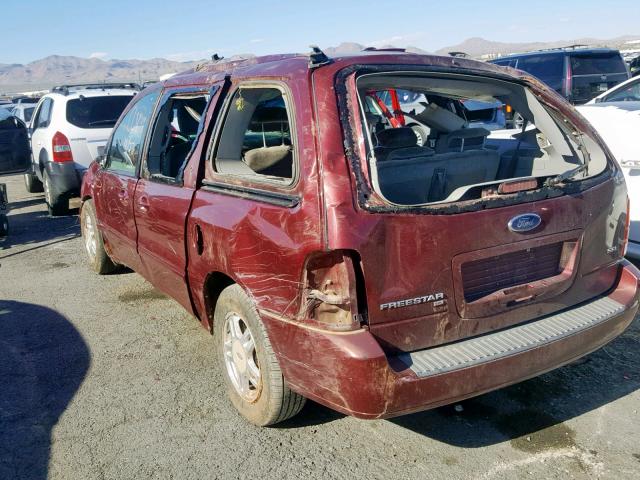 2FMZA52266BA43504 - 2006 FORD FREESTAR S MAROON photo 3