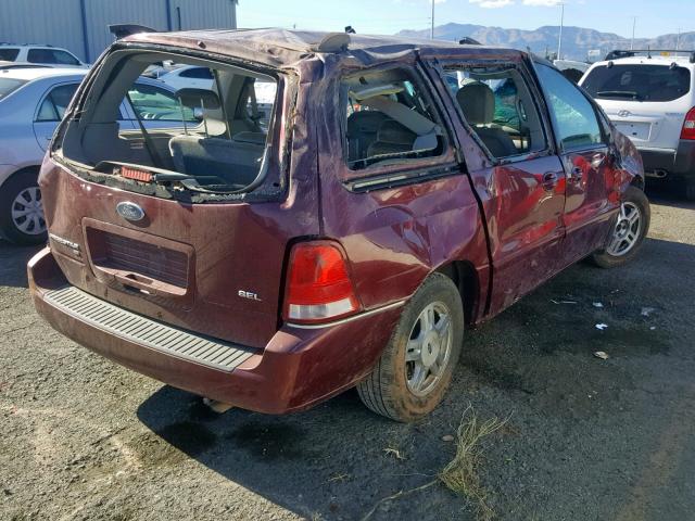 2FMZA52266BA43504 - 2006 FORD FREESTAR S MAROON photo 4