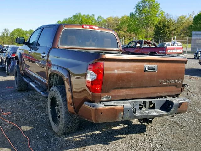 5TFAY5F14GX527566 - 2016 TOYOTA TUNDRA CRE BROWN photo 3