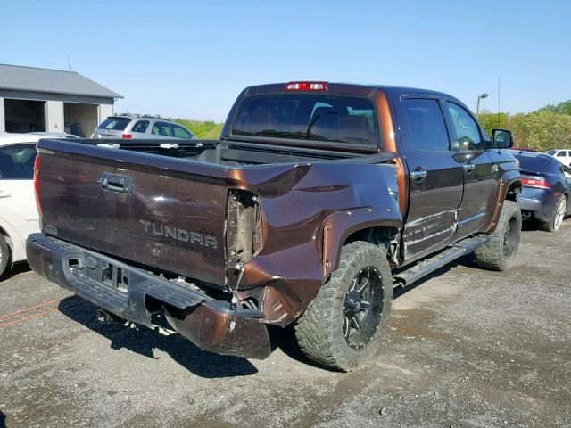 5TFAY5F14GX527566 - 2016 TOYOTA TUNDRA CRE BROWN photo 4