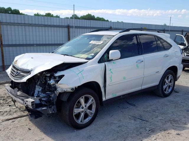 JTJHW31U982853059 - 2008 LEXUS RX 400H WHITE photo 2