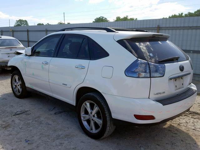 JTJHW31U982853059 - 2008 LEXUS RX 400H WHITE photo 3