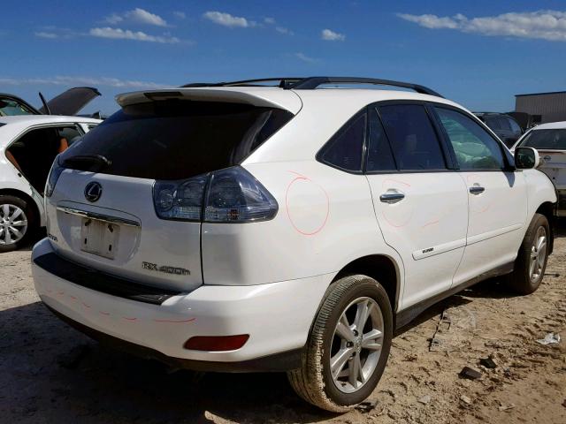 JTJHW31U982853059 - 2008 LEXUS RX 400H WHITE photo 4