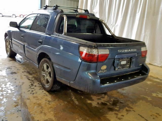 4S4BT62CX67104310 - 2006 SUBARU BAJA SPORT BLUE photo 3