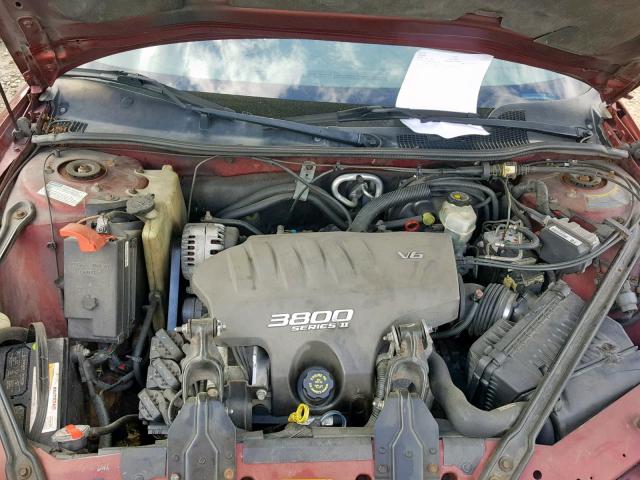 1G2WP12K11F197757 - 2001 PONTIAC GRAND PRIX 栗色 照片 7