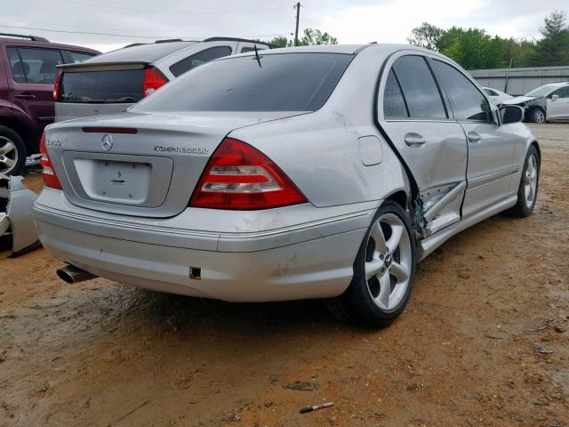 WDBRF40J25A649577 - 2005 MERCEDES-BENZ C 230K SPO GRAY photo 4