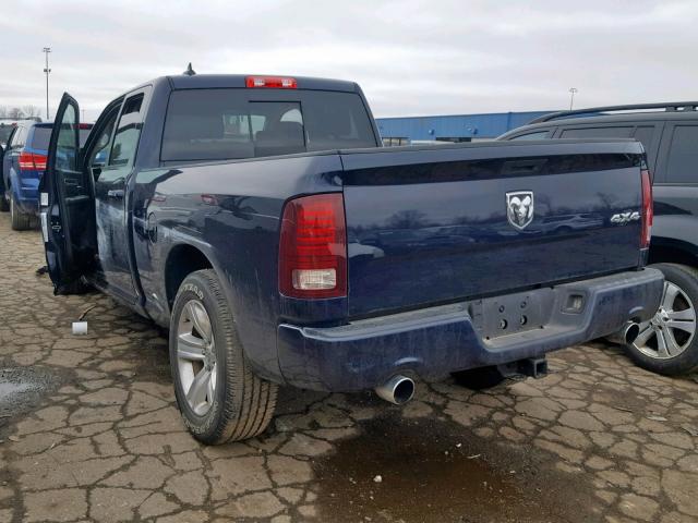 1C6RR7HTXDS539201 - 2013 RAM 1500 SPORT BLUE photo 3