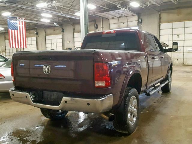 3C63D3ML4CG203195 - 2012 DODGE RAM 3500 L BURGUNDY photo 4