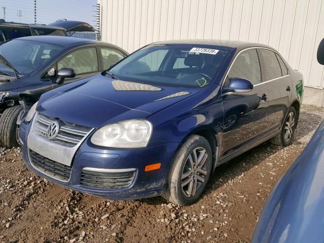 3VWNF71K06M620816 - 2006 VOLKSWAGEN JETTA 2.5L BLUE photo 2