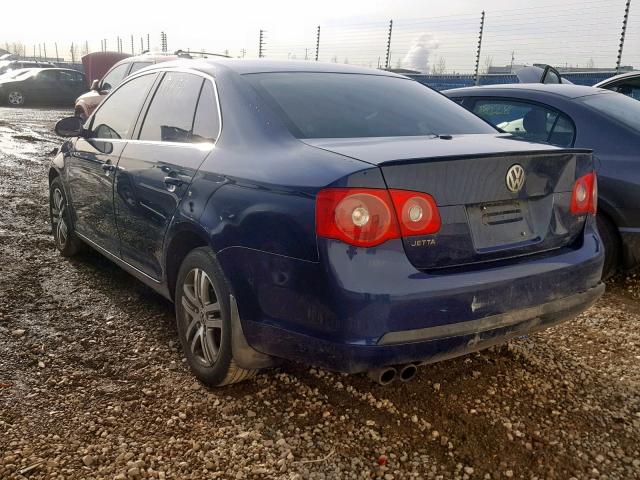 3VWNF71K06M620816 - 2006 VOLKSWAGEN JETTA 2.5L BLUE photo 3