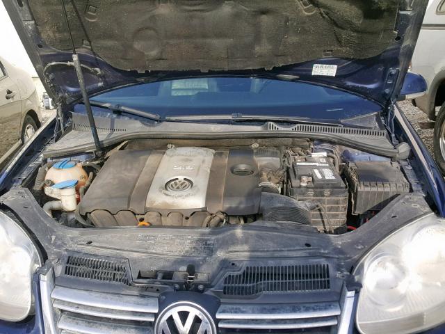 3VWNF71K06M620816 - 2006 VOLKSWAGEN JETTA 2.5L BLUE photo 7