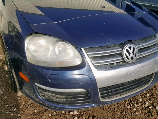 3VWNF71K06M620816 - 2006 VOLKSWAGEN JETTA 2.5L BLUE photo 9