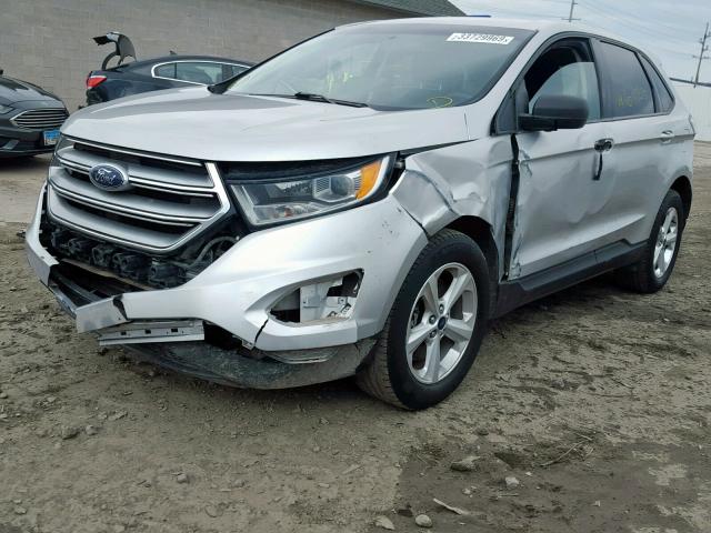 2FMTK4G97FBB43565 - 2015 FORD EDGE SE SILVER photo 2