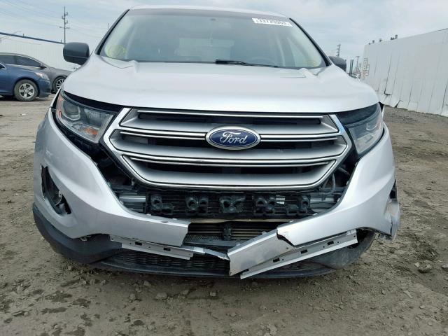 2FMTK4G97FBB43565 - 2015 FORD EDGE SE SILVER photo 9