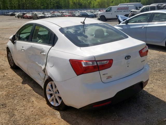 KNADN4A32C6088972 - 2012 KIA RIO EX WHITE photo 3