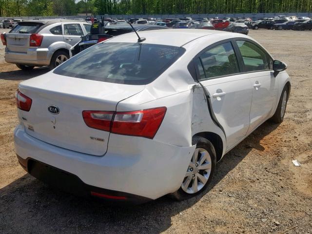 KNADN4A32C6088972 - 2012 KIA RIO EX WHITE photo 4