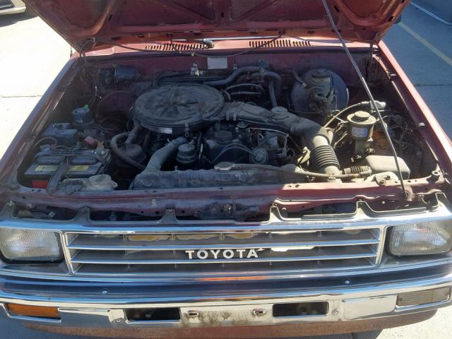 JT4RN50R5H0285228 - 1987 TOYOTA PICKUP 1/2 RED photo 7