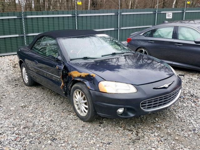 1C3EL55U81N562629 - 2001 CHRYSLER SEBRING LX BLUE photo 1