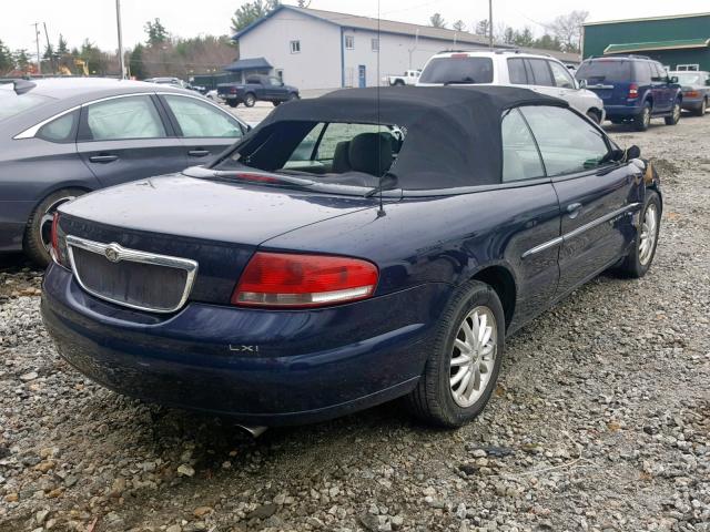 1C3EL55U81N562629 - 2001 CHRYSLER SEBRING LX BLUE photo 4