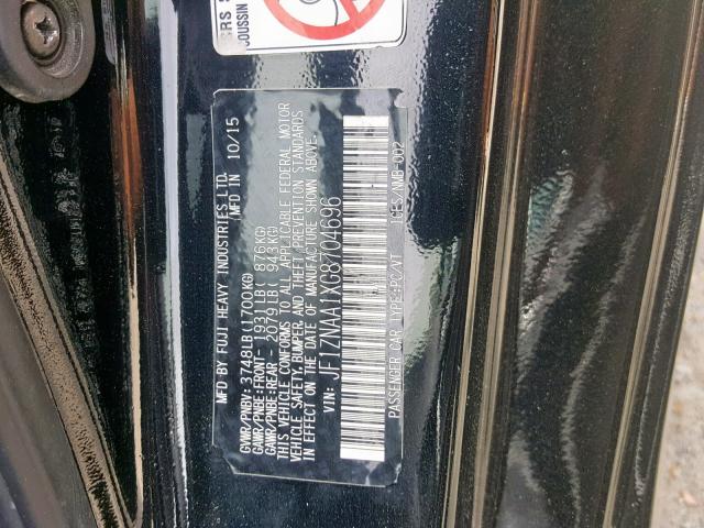 JF1ZNAA1XG8704696 - 2016 TOYOTA SCION FR-S BLACK photo 10