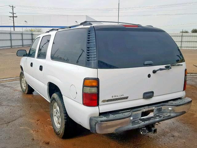 1GNEC16Z16J142974 - 2006 CHEVROLET SUBURBAN C WHITE photo 3