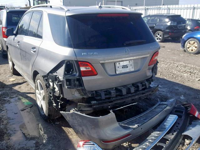 4JGDA2EB3DA222645 - 2013 MERCEDES-BENZ ML 350 BLU SILVER photo 3