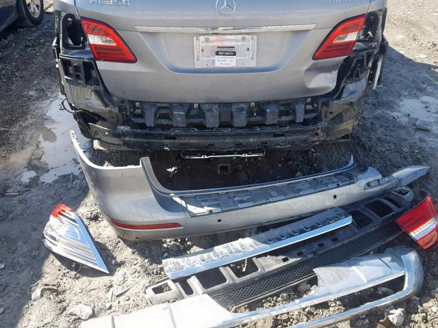 4JGDA2EB3DA222645 - 2013 MERCEDES-BENZ ML 350 BLU SILVER photo 9