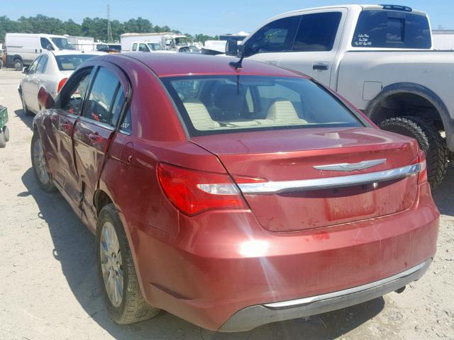 1C3CCBAB5EN207322 - 2014 CHRYSLER 200 LX RED photo 3